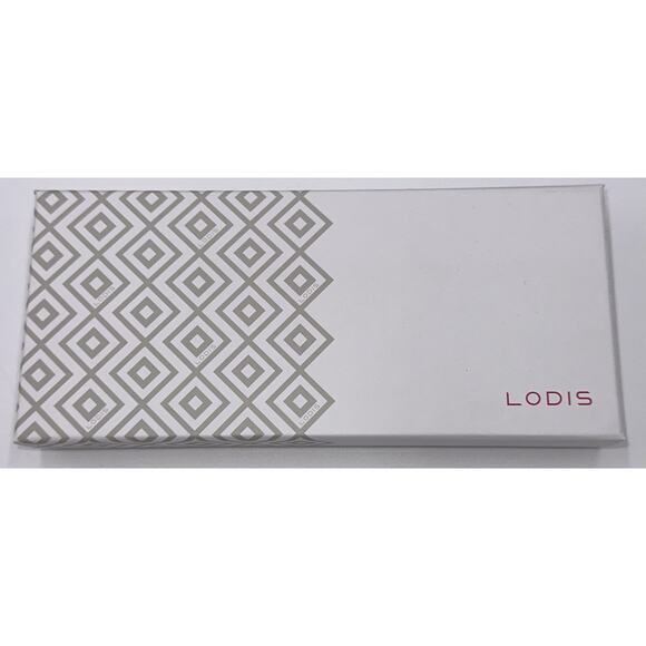 Lodis Slim Long Stacker Red Tooled Leather Credit Card Wallet Many Slots New Box - Picture 5 of 9